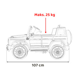 Mercedes AMG G63 dla dzieci Czerwony + Pilot