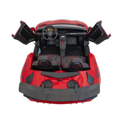 Auto Lamborghini Aventador SV na akumulator dla 2 dzieci Czerwony + Pilot 2,4 GHz + Pianka EVA + Audio LED