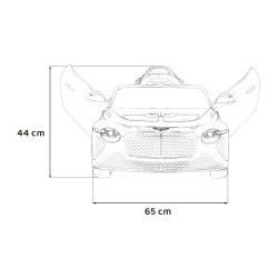 Autko Bentley Bacalar na akumulator dla dzieci Biały + Pilot + EVA + Wolny Start + Audio LED