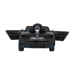 Autko BMW i4 na akumulator dla dzieci Czarny + Wolny Start + EVA + Ekoskóra + Audio LED + Pilot
