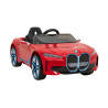 Autko BMW i4 na akumulator dla dzieci Czerwony + Wolny Start + EVA + Ekoskóra + Audio LED + Pilot