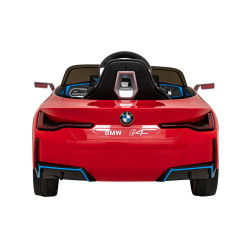 Autko BMW i4 na akumulator dla dzieci Czerwony + Wolny Start + EVA + Ekoskóra + Audio LED + Pilot
