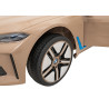 Autko BMW i4 na akumulator dla dzieci Złoty + Wolny Start + EVA + Ekoskóra + Audio LED + Pilot