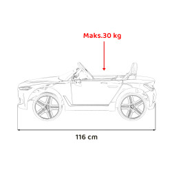 Autko BMW i4 na akumulator dla dzieci Złoty + Wolny Start + EVA + Ekoskóra + Audio LED + Pilot