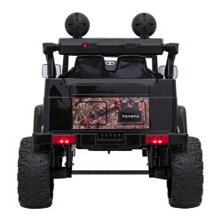 Toyota FJ Cruiser dla dzieci Czarny Liście + Pilot + Napęd 4x4 + Audio LED + EVA + Wolny Start