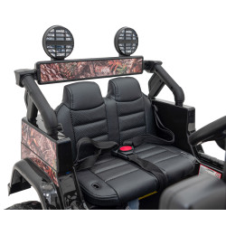 Toyota FJ Cruiser dla dzieci Czarny Liście + Pilot + Napęd 4x4 + Audio LED + EVA + Wolny Start