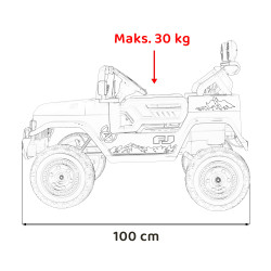 Toyota FJ Cruiser dla dzieci Biały + Pilot + Napęd 4x4 + Audio LED + EVA + Wolny Start