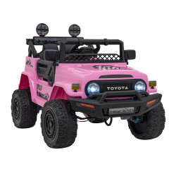 Toyota FJ Cruiser dla dzieci Różowy + Pilot + Napęd 4x4 + Audio LED + EVA + Wolny Start
