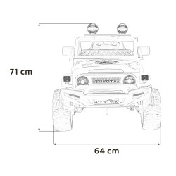 Toyota FJ Cruiser dla dzieci Różowy + Pilot + Napęd 4x4 + Audio LED + EVA + Wolny Start