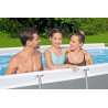 Basen stelażowy Power Steel 404x201x100 Ciemnoszary 13x6FT BESTWAY 6w1 + Pompa + Drabinka