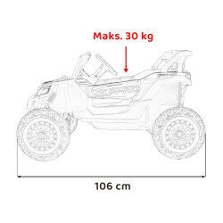 Pojazd Buggy ATV Defend 4x4 Czerwony