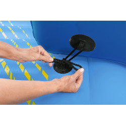 Duża dmuchana Wyspa do pływania Hydro-Force dla 5 osób BESTWAY + Zjeżdżalnia 365x295x77cm + Zjeżdżalnia