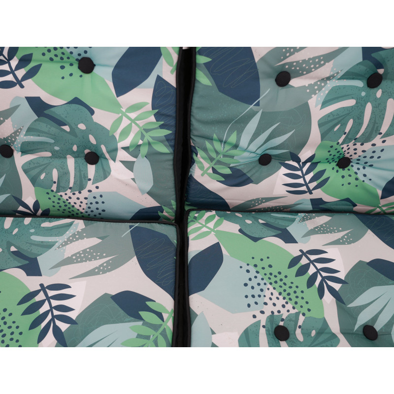 Ogromna Huśtawka Ogrodowa Siedzisko Plecionka 2x1 Liście Monstery