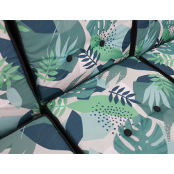 Ogromna Huśtawka Ogrodowa Siedzisko Plecionka 2x1 Liście Monstery