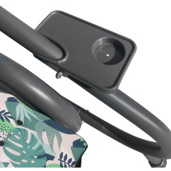 Ogromna Huśtawka Ogrodowa Siedzisko Plecionka 2x1 Liście Monstery