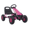 Gokart na Pedały AIR PerHour dla dzieci Różowy + Hamulec ręczny + Pompowane koła + Regulacja siedzenia