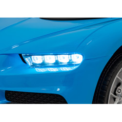Bugatti Chiron na akumulator dla dzieci Niebieski + Pilot + Bagażnik + EVA + Amortyzatory + Audio LED