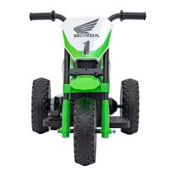 Motorek Cross Honda CRF 450R na akumulator dla dzieci Zielony + 3 Koła + Gumowy Bieżnik + Klakson