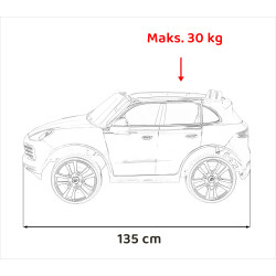 Porsche Cayenne S na akumulator dla dzieci Lakier Biały SUV + Pilot
