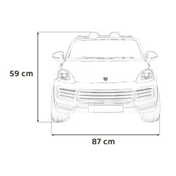 Porsche Cayenne S na akumulator dla dzieci Lakier Biały SUV + Pilot