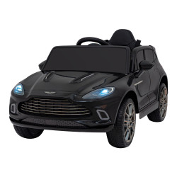 Aston Martin DBX na akumulator dla dzieci Czarny + Pilot + EVA + Pasy + Wolny Start + Audio LED
