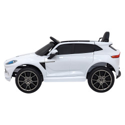Aston Martin DBX na akumulator dla dzieci Biały + Pilot + EVA + Pasy + Wolny Start + Audio LED