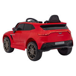 Aston Martin DBX na akumulator dla dzieci Czerwony + Pilot + EVA + Pasy + Wolny Start + Audio LED