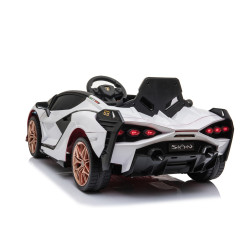 Lamborghini SIAN na akumulator dla dzieci Biały + Pilot + EVA + Wolny Start + Audio LED