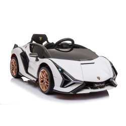 Lamborghini SIAN na akumulator dla dzieci Biały + Pilot + EVA + Wolny Start + Audio LED