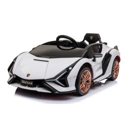Lamborghini SIAN na akumulator dla dzieci Biały + Pilot + EVA + Wolny Start + Audio LED