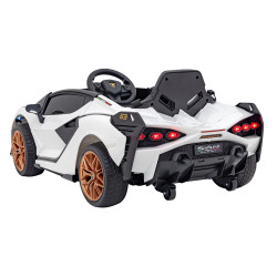 Lamborghini SIAN na akumulator dla dzieci Biały + Pilot + EVA + Wolny Start + Audio LED