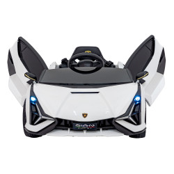 Lamborghini SIAN na akumulator dla dzieci Biały + Pilot + EVA + Wolny Start + Audio LED
