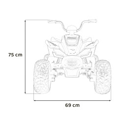 Quad McLaren Racing MCL 35 dla dzieci Pomarańczowy + Pilot + Wolny Start + EVA + Audio LED
