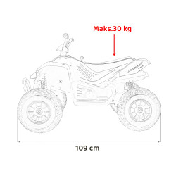 Quad McLaren Racing MCL 35 dla dzieci Szary + Pilot + Wolny Start + EVA + Audio LED