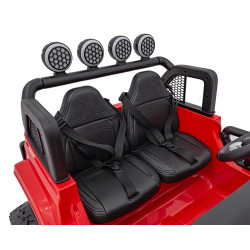 Auto terenowe OFF-ROAD 3.0 dla dzieci Czerwony + Pilot + Wolny Start + Pasy + Audio LED