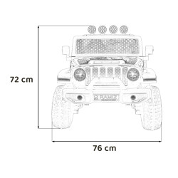 Auto terenowe OFF-ROAD 3.0 dla dzieci Czerwony + Pilot + Wolny Start + Pasy + Audio LED