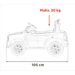 Pojazd Ford Ranger LIFT, Żółty Pickup