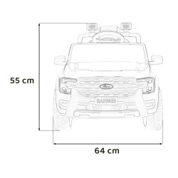 Pojazd Ford Ranger LIFT, Żółty Pickup