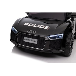 Audi R8 Policja na akumulator dla dzieci + Pilot + EVA + Wolny Start + MP3 LED