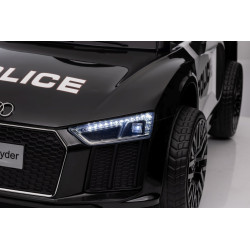 Audi R8 Policja na akumulator dla dzieci + Pilot + EVA + Wolny Start + MP3 LED