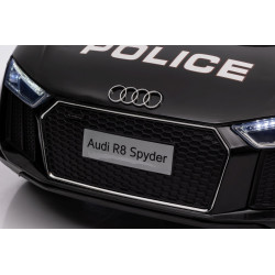 Audi R8 Policja na akumulator dla dzieci + Pilot + EVA + Wolny Start + MP3 LED