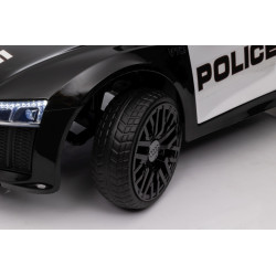 Audi R8 Policja na akumulator dla dzieci + Pilot + EVA + Wolny Start + MP3 LED