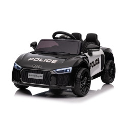Audi R8 Policja na akumulator dla dzieci + Pilot + EVA + Wolny Start + MP3 LED