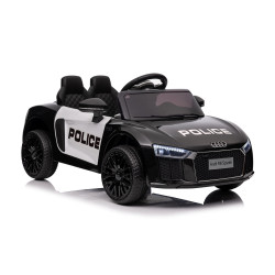 Audi R8 Policja na akumulator dla dzieci + Pilot + EVA + Wolny Start + MP3 LED