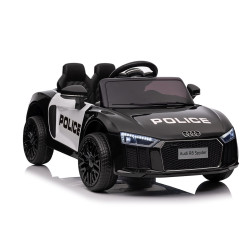 Audi R8 Policja na akumulator dla dzieci + Pilot + EVA + Wolny Start + MP3 LED