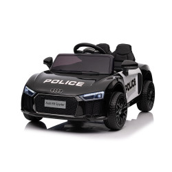Audi R8 Policja na akumulator dla dzieci + Pilot + EVA + Wolny Start + MP3 LED