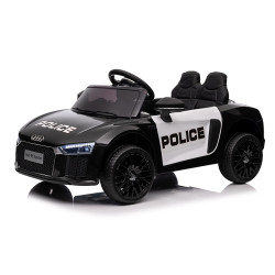 Audi R8 Policja na akumulator dla dzieci + Pilot + EVA + Wolny Start + MP3 LED