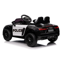 Audi R8 Policja na akumulator dla dzieci + Pilot + EVA + Wolny Start + MP3 LED
