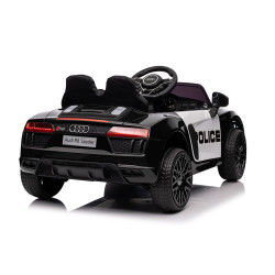 Audi R8 Policja na akumulator dla dzieci + Pilot + EVA + Wolny Start + MP3 LED