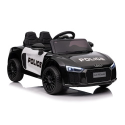 Audi R8 Policja na akumulator dla dzieci + Pilot + EVA + Wolny Start + MP3 LED